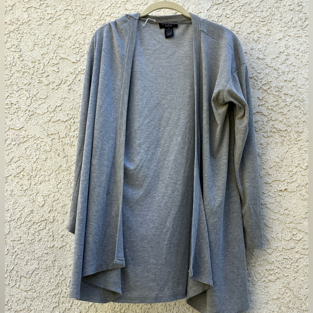 Knee length grey cardigan